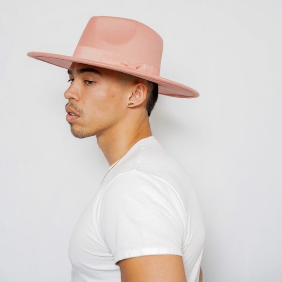 Salmon Fedora Hat - Picture 2 of 3